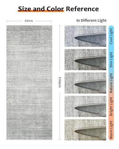 2x5 Runner Rug Non Slip, Washable Rug Runners for Hallways,Grey - color: Stripe-grey, size: 2' x 5' (Runner)