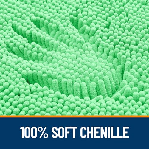 OLANLY Toilet Rugs U-Shaped 20x20, Soft Absorbent Chenille Contour Rugs - color: Mint Green, size: 20" X 20" Contour Rug