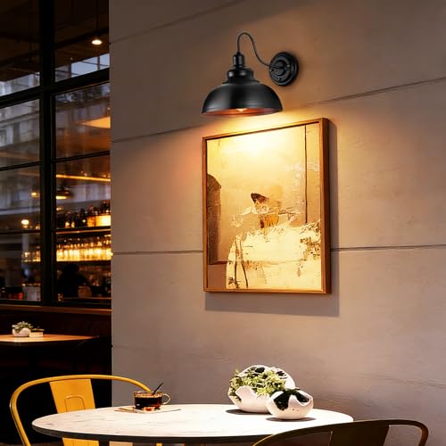 Lightess Wall Sconce with Switch,Black Hardwired Indoor Dimmable Wall Light - color: Black Hardwired