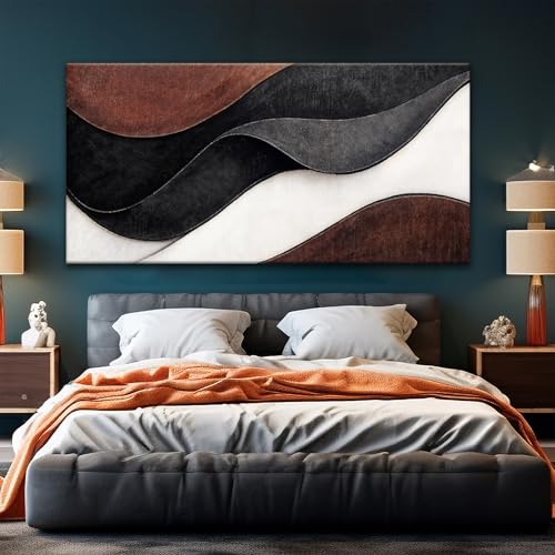 QSQ Large Abstract Black And White Wall Art For Living Room 29 X 58 In - color: KA7C, size: 58"L x 29"W