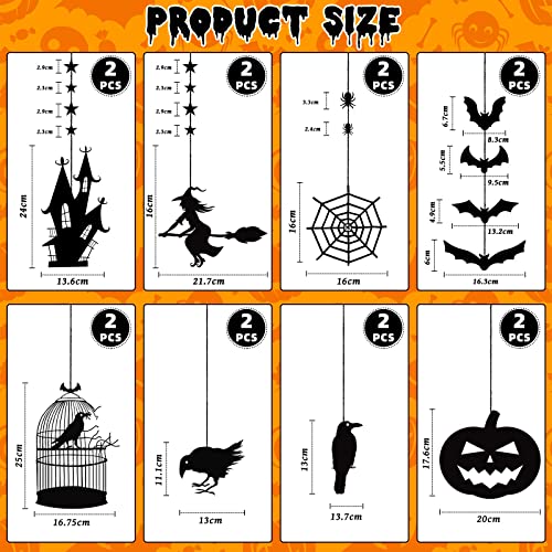 Halloween Witch Party Decorations Black Hanging Banner Garland Decorations