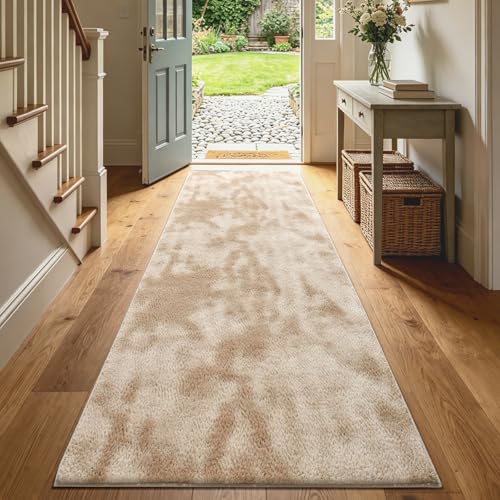 2x8 Tie-dye Beige Runner Rug Washable Non-Slip for Kitchen Hallway Bathroom - color: 01 Tie-dye Beige, size: 2' x 8' (Runner)