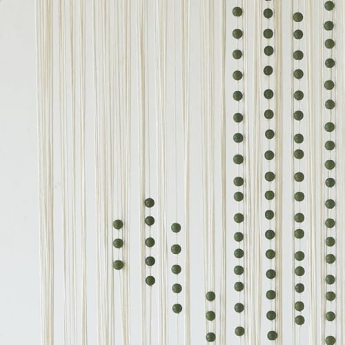 Macrame Curtain Boho Doorway Window Curtain Fiber Art 31" W*70" L - color: Ivory4
