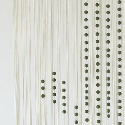 Macrame Curtain Boho Doorway Window Curtain Fiber Art 31" W*70" L - color: Ivory4