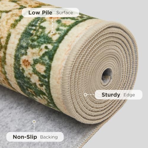 Joydeco Area Rugs 8x10 for Living Room Bedroom, Large Dining Room Rug - color: Brown&brick&green, size: 8' x 10' (Rectangular)