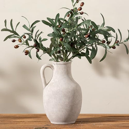 Vanselia Ceramic Flower Vase Home Table Decor Living Room Farmhouse 10 in - color: 10" Rustic