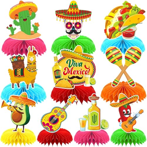 10Pcs Fiesta Party Decorations Mexican Cinco De Mayo Centerpieces - style: Fiesta Style