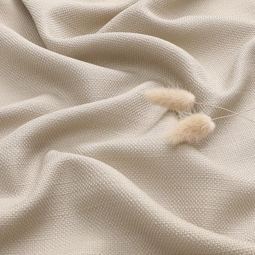 Linen Window Curtains for Bedroom 54 Inch Length 2 Panels Set - color: Linen, size: 40"W x 54"L (Pack of 2)