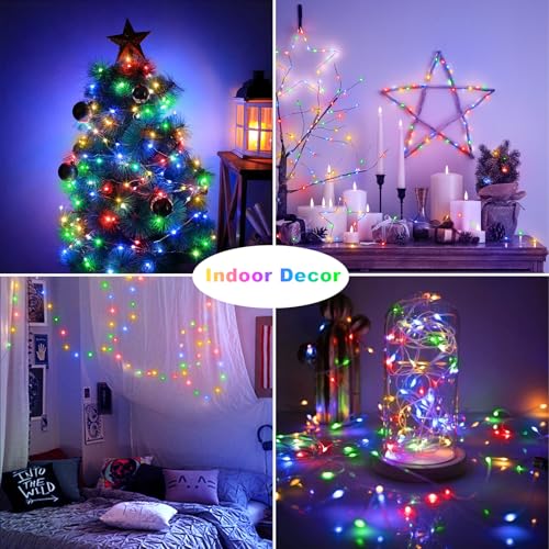 CCILAND 2 Pack Fairy Lights Battery Operated with Remote Timer (Multicolor) - color: Multicolor