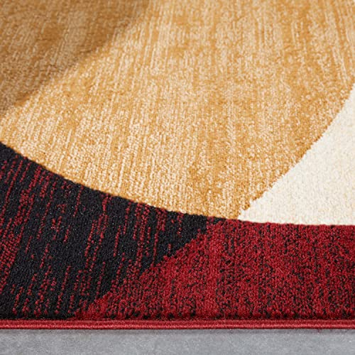 Well Woven Dulcet Bingo Red Modern Geometric 9'3" x 12'6" Area Rug - color: Red, size: 9'3" x 12'6" (Rectangular)