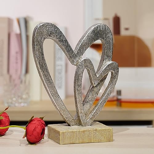 Guichifun Heart Decor Modern Farmhouse Sculpture - color: Silver