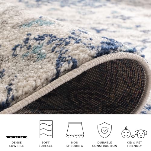 SAFAVIEH Madison Collection Accent Rug - 2'3" x 4', Cream & Light Grey, Glam Paisley Design, Non-Shedding & Easy Care, Ideal for High Traffic Areas in Entryway, Living Room, Bedroom (MAD600C) - color: Cream/Light Grey, size: 2'3" x 4' (Rectangular)