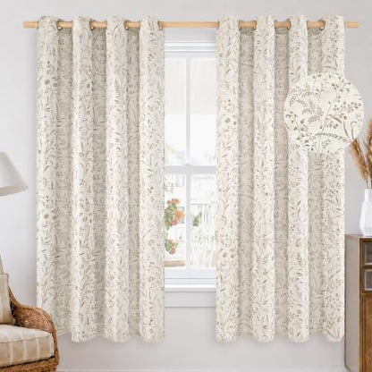 BGment Camel Linen Curtains for Living Room 72 Inch Length 2 Panels - color: Camel, size: 52"W x 72"L (Pack of 2)