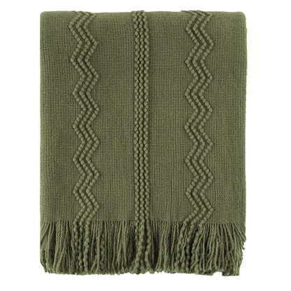 BATTILO HOME Olive Green Throw Blanket for Couch, 50"x60" - color: Army Green, size: 50 x 60 in.
