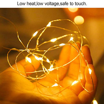 ANJAYLIA Battery Operated Fairy String Lights, 26Ft 80 LEDs, Warm White - color: Warm White 1 Pack 80 LED