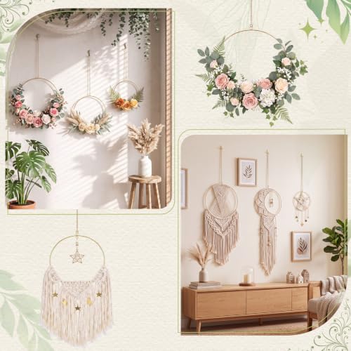 Shimeyao 12 Set Dream Catcher Rings Metal Hoops for Crafts, Round - color: Round