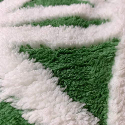 UKELER Green Flannel Sherpa Throws 60'' x 50'' New Blanket Ultra Plush Lightweight Throw Blanket Luxury Soft Warm Fuzzy Blanket Throws for Bed/Couch/Sofa/Office/Camping - color: C-green, size: 50''x60''