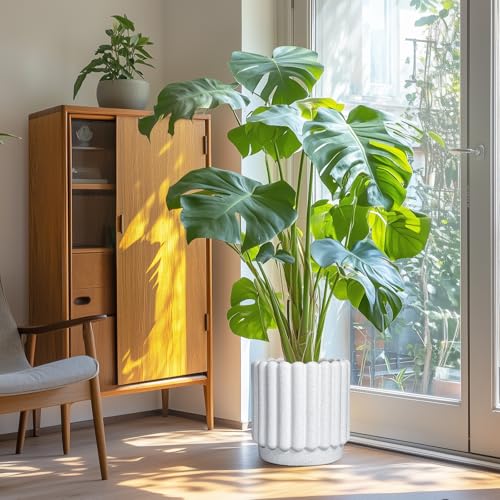 Ceramicfor Ceramic Flower Pot, 12 Inch, White - color: Matte White, size: 12 Inch