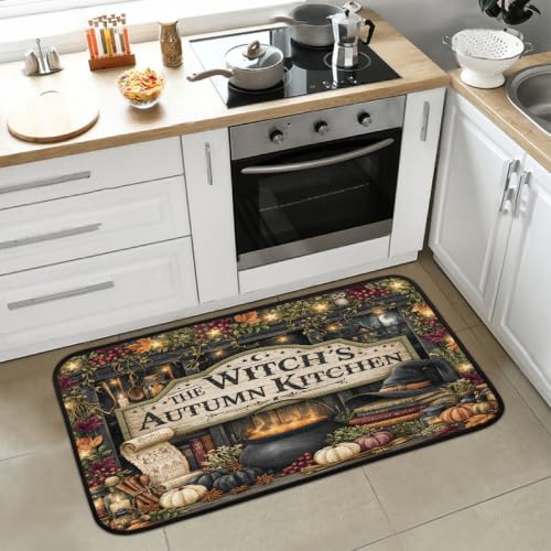 Halloween Kitchen Rug Non-Slip Indoor Carpet Absorbent Welcome Mat - color: B:c-20