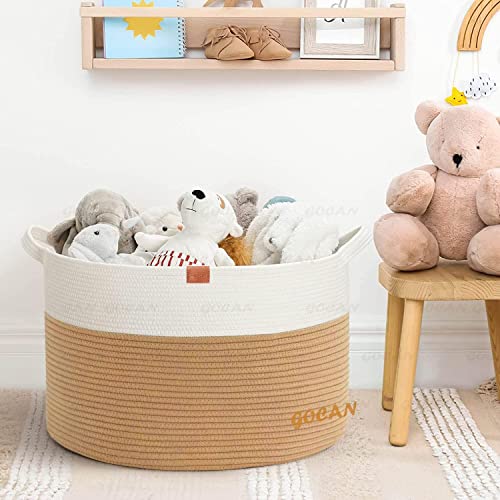 Cotton Rope Woven Laundry Basket 22"X 22"X 14" with handles(Jute/Beige)XXXL - color: jute