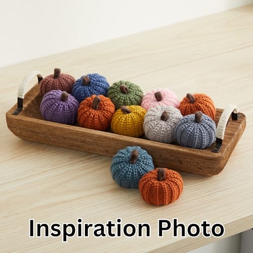 Your Heart's Content Mini Knit Pumpkins Set of 5 (Mini Earth Tone Set) - color: Mini Earth Tone Set