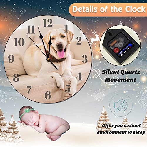 Labrador Retriever Wall Clock Yellow Lab Dog Wooden Wall Clock - color: Style-5, size: 10 inch