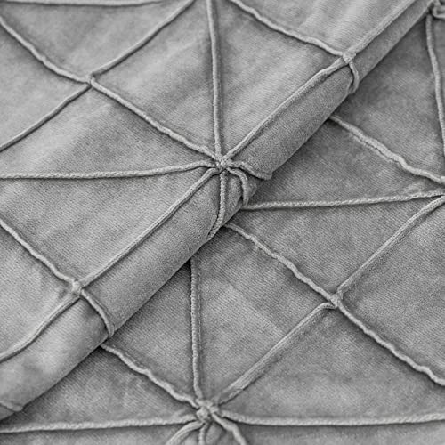 JWH Velvet Lumbar Throw Pillow, 14x24 Inches, Gray - color: Light Gray, size: 24" x 14" (Pack of 1)