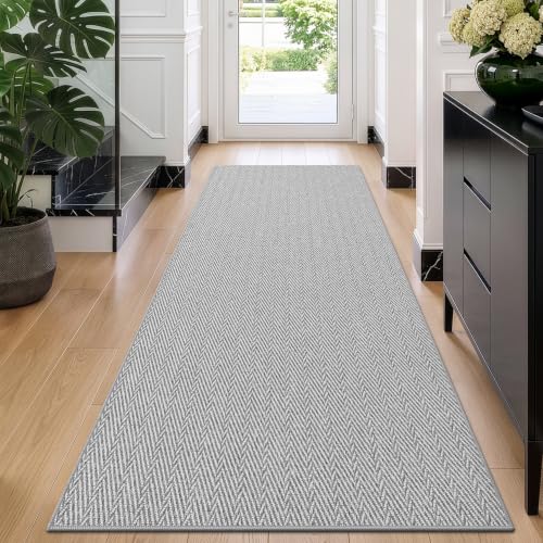 LUMI Ultra Thin Runner Rug for Hallway 2'8"x10', Entryway Rug, Light Gray - color: Gray - Light, size: 2'8" x 10' (32"x120")