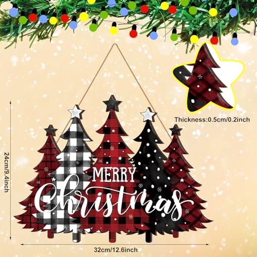 BBTO Christmas Wreath for Front Door Xmas Door Sign(Christmas Tree) - style: Christmas Tree