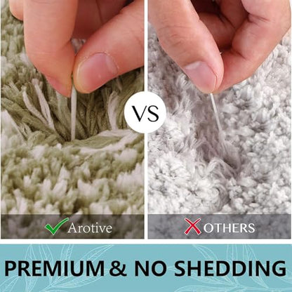 Arotive Microfiber Bathroom Rugs, Shaggy Soft Absorbent Bath Rug, 47x24 - color: Coffee, size: 47" X 24"