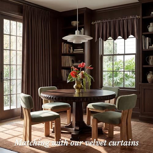 StangH Brown Valance for Windows 52x18 Inch, 1 Panel - color: Brown, size: 52"W x 18"L (Pack of 1)