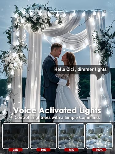 Connectable 43FT 100LED Globe String Lights Indoor, Smart Classroom Lights - color: White, size: 1 Pack(100 LED)