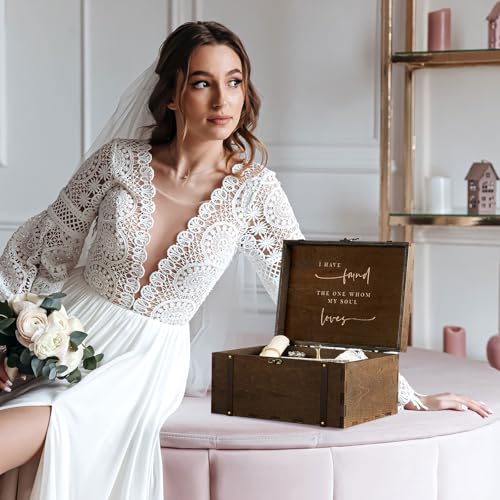 AW BRIDAL Large Mr and Mrs Wedding Keepsake Memory Box, Bridal Shower Gifts - color: Large Mr & Mrs