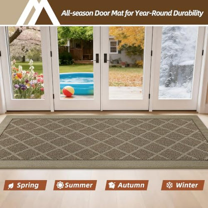 COSY HOMEER Hallway Runner Rugs Door Mat 2x6 Ft Dirt Trapper,Beige - color: Beige, size: 2' x 6' (Rectangular)
