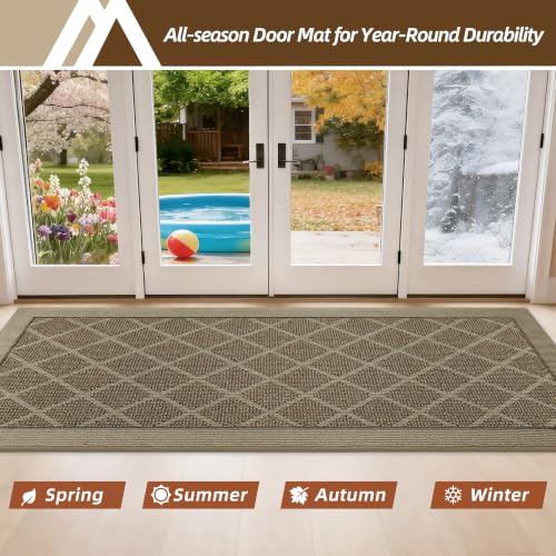 COSY HOMEER Hallway Runner Rugs Door Mat 2.8x10 Ft Dirt Trapper,Beige - color: Beige, size: 2'8" x 10' (Rectangular)