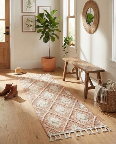 Rugs.com Boho Collection Rug – 6 Ft Runner Rust Red Medium-Pile Rug Perfect for Hallways, Entryways - color: Rust Red, size: 2' x 6' Runner