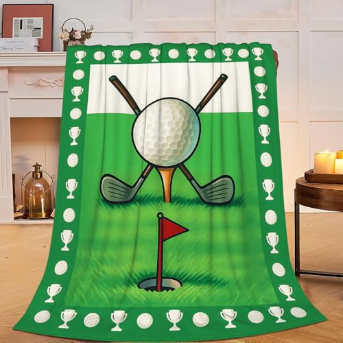 Golf Blanket Golf Throw Blanket for Sport Lover Gifts for Golfer Men Women Boys Girls Cozy Fleece Fuzzy Soft Flannel Plush Warm Bedding Stuff for Sofa Bed Couch 40 x 50 Inch - color: Golf, size: 50"x40"