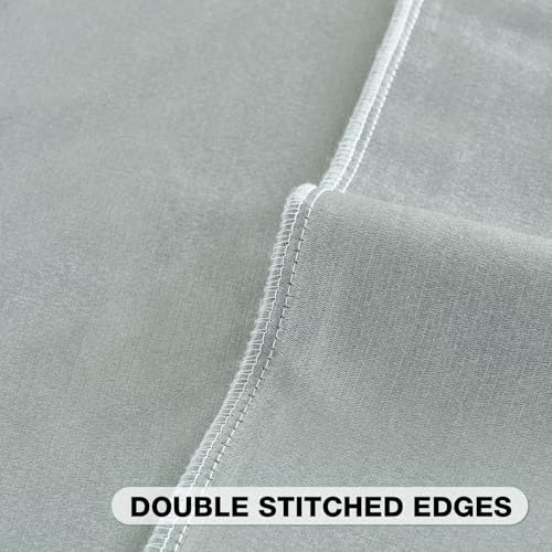 FUTEI Pack of 2 Chenille Striped Throw Pillow Covers 24x24 Inch,Grey Blue - color: Grey Blue, size: 24" x 24" (Pack of 2)