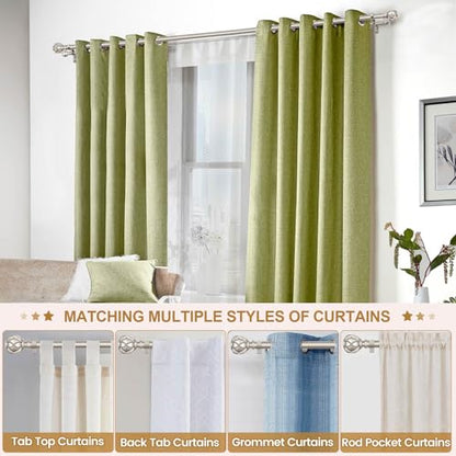 KAMANINA Double Curtain Rod 36 to 72 Inch, Adjustable Rods, Champagne Gold - color: Champagne Gold, size: 36-72"