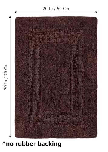 COTTON CRAFT Bath Rugs - 2 Pack Large 20x30 Soft Plush Bath Mats - Brown - color: Brown, size: 20x30 Inches