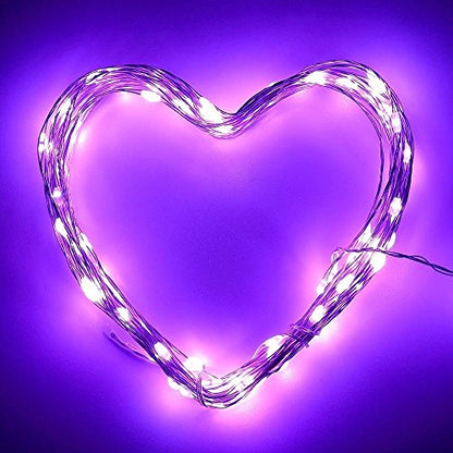 ANJAYLIA Purple String Lights, LED Fairy Lights Battery Operated 30leds Firefly Fairy Lights Party Home Wedding Festival Decorations - color: Purple 1 Pack 30 LED