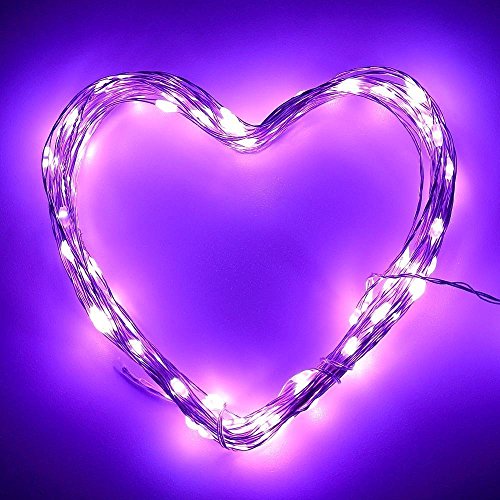ANJAYLIA Purple String Lights, LED Fairy Lights Battery Operated 30leds Firefly Fairy Lights Party Home Wedding Festival Decorations - color: Purple 1 Pack 30 LED