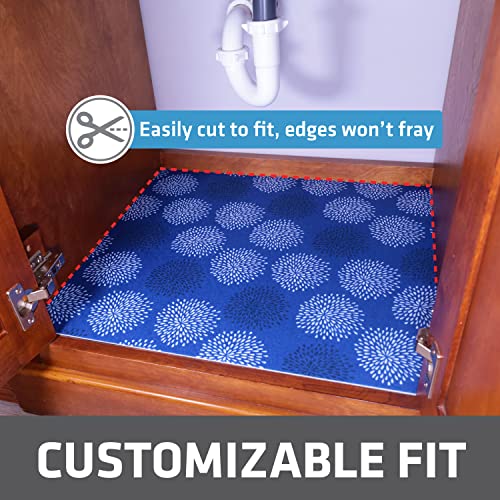 Drymate Premium XL Under Sink Mat, Waterproof Liners, 24”x59”, Good Blue - color: Good Medicine Blue, size: 24"W x 59"L
