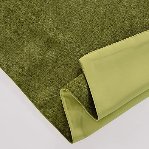 AMBERIS Bed Runner Green, Chenille Soft No Fading Modern Bed Scarf (Pillowcases Sold Separately) - color: Green, size: 5'11" x 1'8" (for 1.2m Bed)