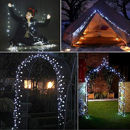 RUICHEN Dimmable Fairy Lights Plug in Copper Wire 33 Ft 100 LED, Cool White - color: Cool White