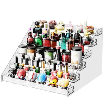 Acrylic Display Shelf,Risers Display Stands,Perfume Organizer,Cupcake Stand,Tiered Display Stand,Sticker Display,Card Stands For Display,Card Display Stand,Figure Display，Spice Rack(6 Tier)
