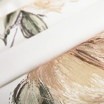Leeva Farmhouse Floral Valance, Light Brown, 52 x 18, Rod Pocket, 1 Panel - color: T11, size: 52"W x 18"L (Pack of 1)