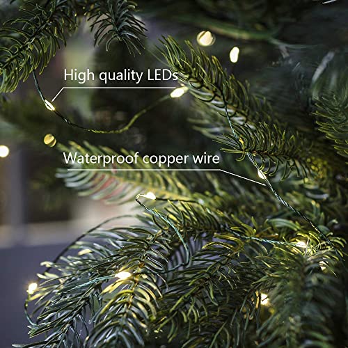 Fairy Lights Plug in Green Wire, 66FT 200LED for Christmas Tree - color: Green wire, size: 66FT 200LEDs
