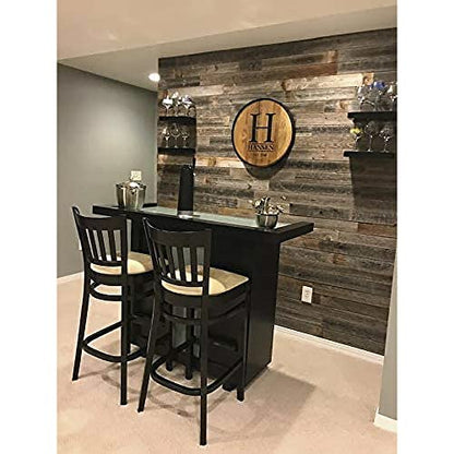 Rockin' Wood Real Wood Peel & Stick 2 & 4 Foot Length Rustic Reclaimed Naturally Weathered Barn Wood Accent Paneling Planks for Walls, 23 Square Feet - size: 23 Square Feet