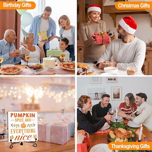 DETIHO Fall Decorations for Home, Thanksgiving Gift Centerpieces for Tables - style: PUMPKIN SPICE EVERYTHING NICE